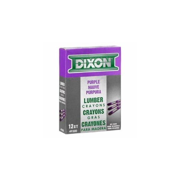Dixon Ticonderoga Lumber Crayons, 1/2 in X 4 1/2 in, Purple, 12PK 464-49300 - main