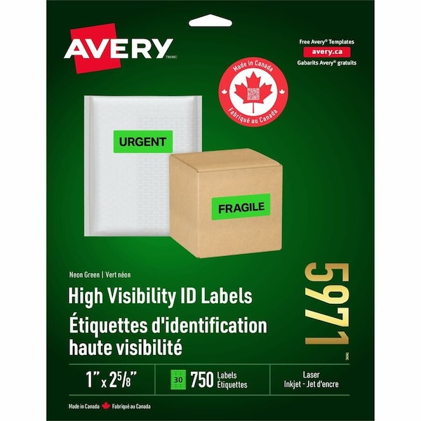 Avery Neon Address Labels, PK750 05971 - main