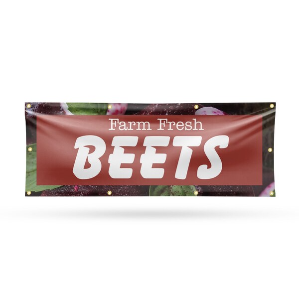 Signmission Farm Fresh Beets, 36 Inch x 96 Inch, Vinyl Banner B-96-30577 - main