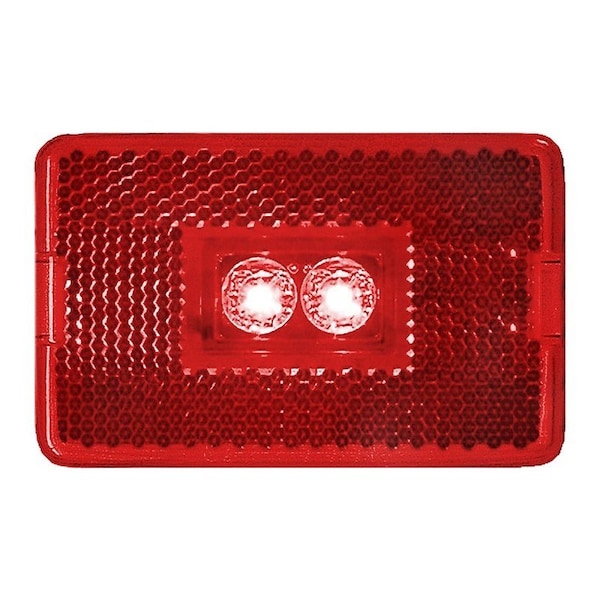 Pm Company Marker/Clearance Light, 9 to 16 V, LED Lamp, Red Lens, Stud Mounting V170R - main