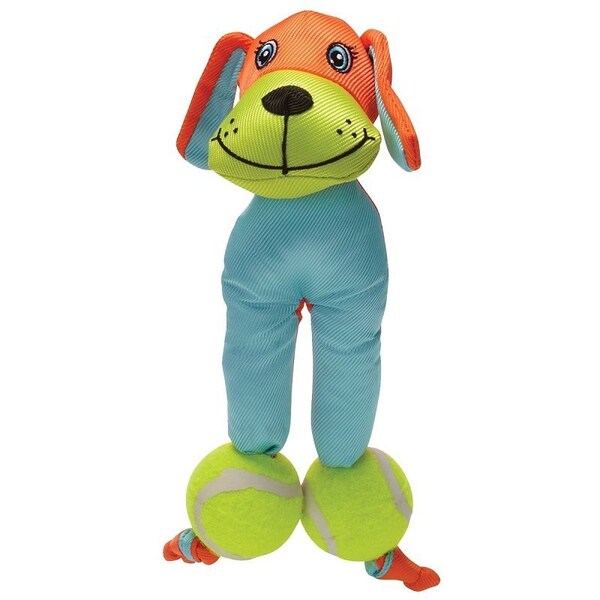 Chompers Chomper Dog Toy, Chew, Fetch, Tug Toy, Tennis Tot, Ballistic Nylon, Assorted WB1101M-9 - main