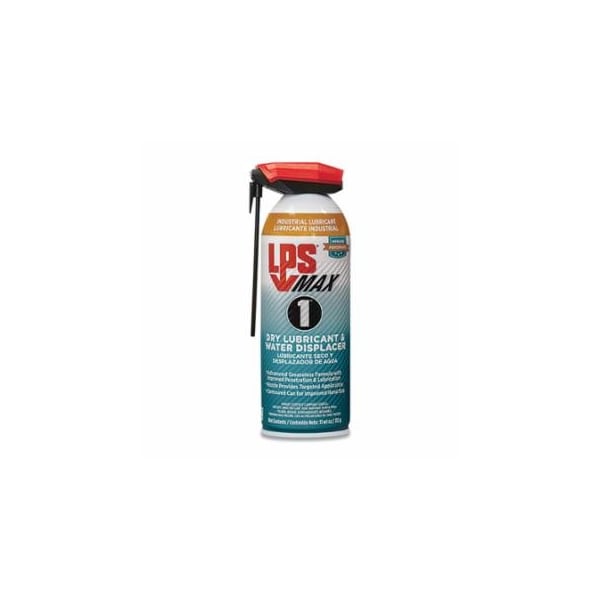 Lps MAX 1, Dry Lubricant and Water Displacer, 11 wt oz, Aerosol Can with Straw Actuator, 12PK 428-90116 - main