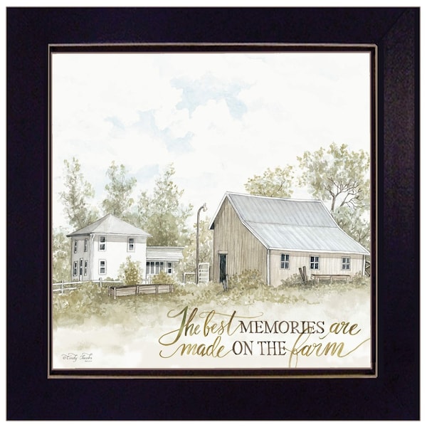 Homeroots The Best Memories 1 Black Framed Print Wall Art 404805 - main