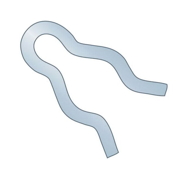 Huyett Hair Pin, Zinc Plated Spring Steel, 0.063 in Wire Dia x 0.688 in Length x 0.125 in Inside Eye Dia BPXZ-403 - main