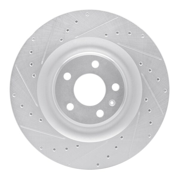 Dynamic Friction Co DFC Brake Rotor - Drilled and Slotted - Silver 631-73079L - main
