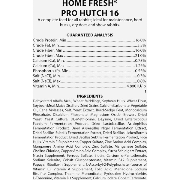 Kent Home Fresh Pro Hutch 16 50 Lb. Rabbit Feed 3692 - main