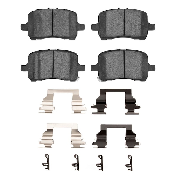 Dynamic Friction Co Dynamic DFC 5000 Advanced Brake Pads - Ceramic and Hardware Kit 1552-1028-01 - main
