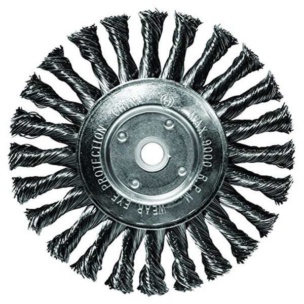 Century Drill & Tool 6 x 0.5 x 0.63 in. Knotted Bench Grinder Wire Wheel, 2PK CY76865 - main