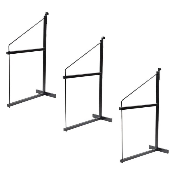Mytee Products 3PK 2 Tier Shipping Container Shelving Bracket w/Hooks -19-3/4 inx34 in, 550lbs WLL, 3PK CNT-SHELF2x3 - main