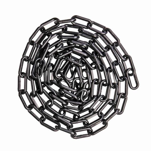 Us Weight 1.5" x 10' Black Plastic Safety Chain ft. SunShield UV Resistant Technology U2410 - main