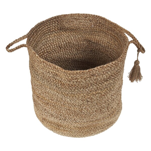 Homeroots 19" Tan Jute Basket 704880 - main