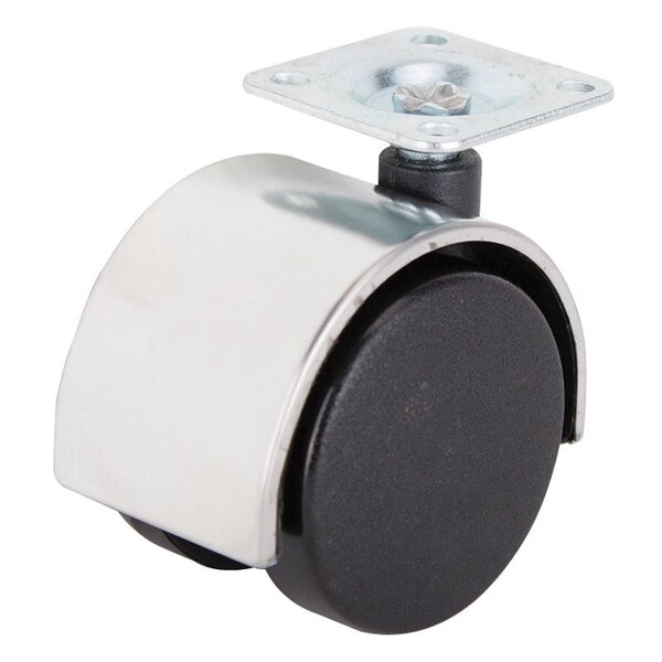 Prosource Caster, 2 in Dia Wheel, 47 mm W Wheel, Nylon Wheel, Black, 75 lb, Steel Housing Material JC-F11-PS - main