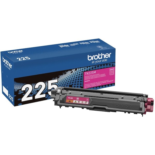 Brother Genuine TN225M High Yield Magenta Toner Cartridge - Laser - High Yield - 2200 Pages - Magenta - 1 Each TN225M - main