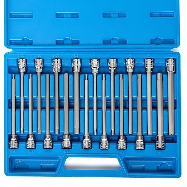Neiko Extra Long Allen Hex Bit Socket Set, SAE and Metric 10079A - main