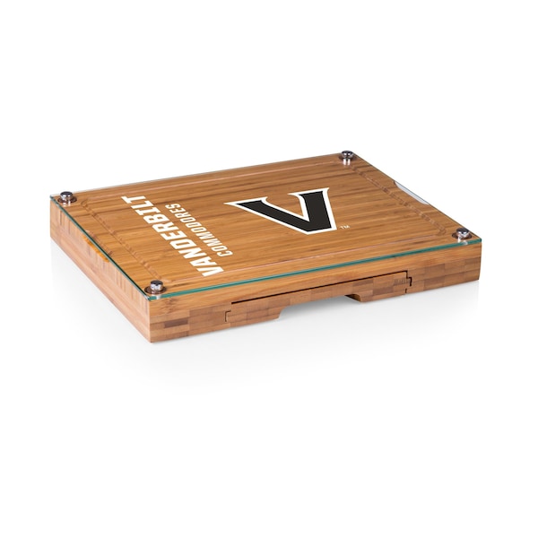 Picnic Time Family Of Brands NCAA Vanderbilt Commodores Concerto Glass Top Cheese Board and Knife Set 919-00-505-584-0 - main