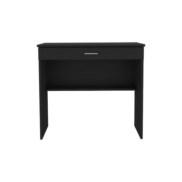 Homeroots 32" Black Wood Computer Desk With Drawer 546420 - main