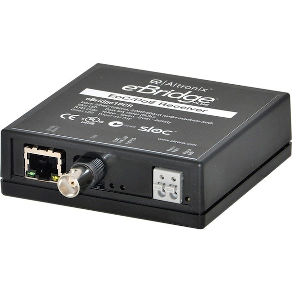 Altronix PoE Extender, 3-1/2" D x 3-1/2" W, Black EBRIDGE1PCR - main