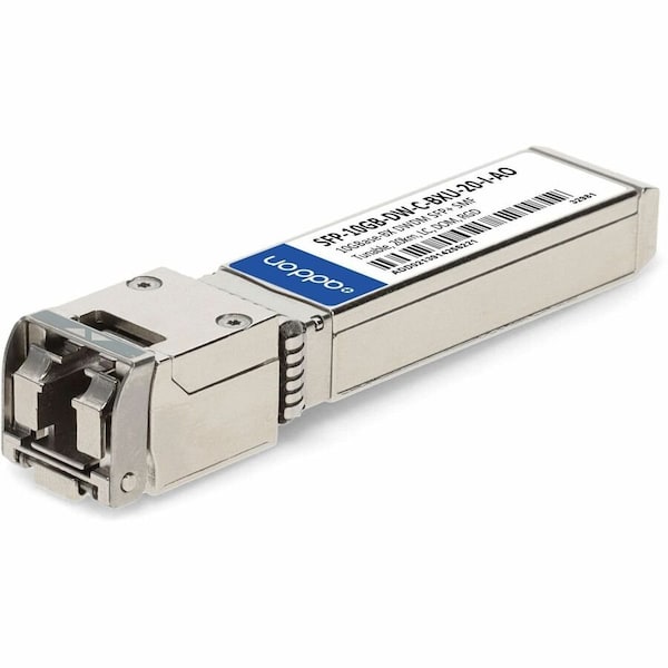 Add-On MSA AND TAA COMPLIANT 1G/10G-BX DWDM 100GHZ MULTI-RATE MULTI-BAND SFP+ TRA SFP-10GB-DW-C-BXU-20-I-AO - main