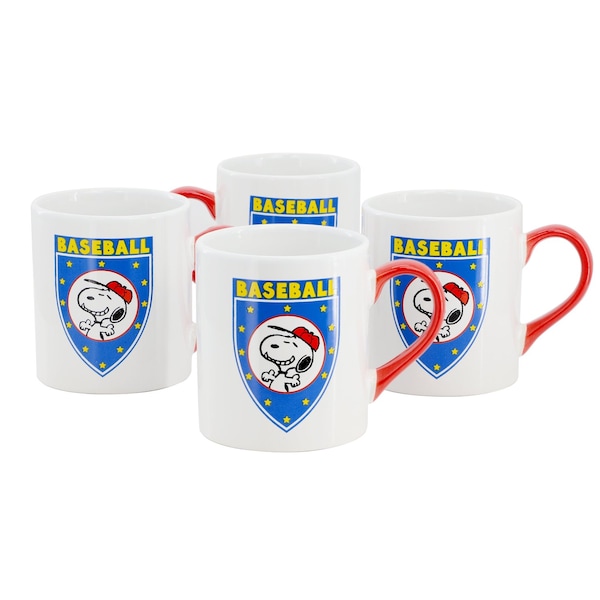 Peanuts Best In Sports Baseball 4 Piece 19 Ounce Stoneware Mug Set 750123595M - main