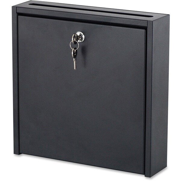 Safco Wall-Mountable Interoffice Mailbox, 12w X 3d X 12h, Black 4258BL - main