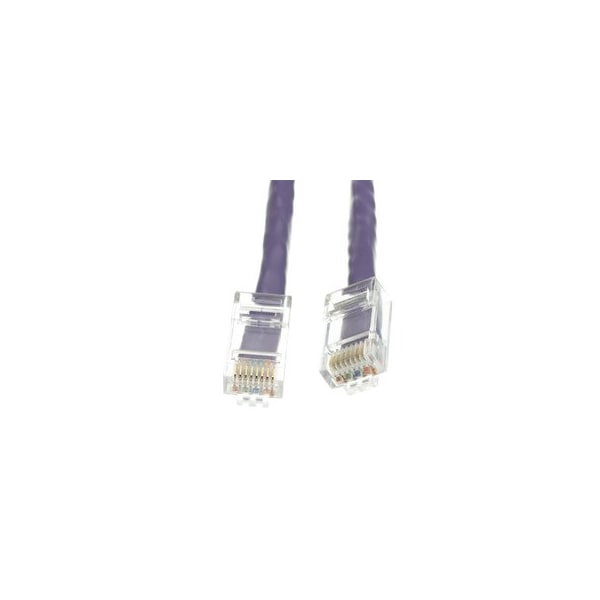 Cable Wholesale Cat5e Purple Copper Ethernet Patch Cable, Bootless, POE Compliant, 2 foot 10X6-14102 - main