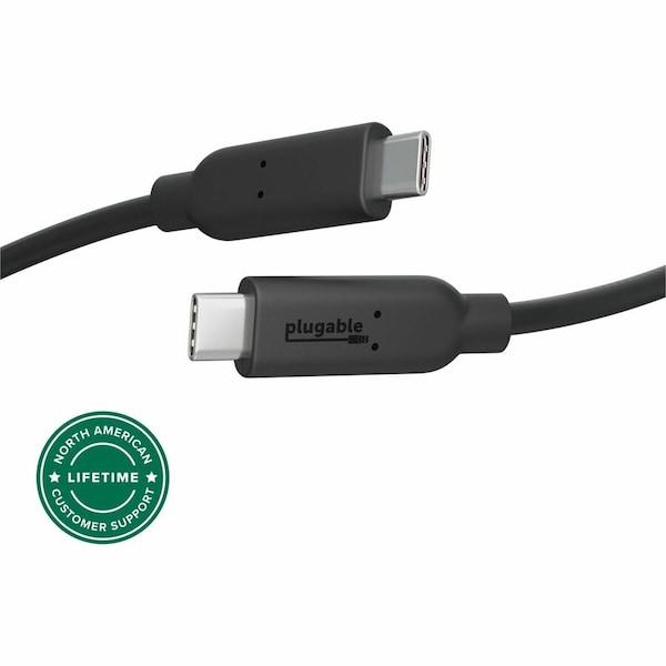 Plugable Technologies Plugable 10Gbps USB C to USB C Cable, 3.3 feet (1 Meter), 3A, USB-IF Certified, USB 3.1 Gen 2 Type-C USBC-C100 - main