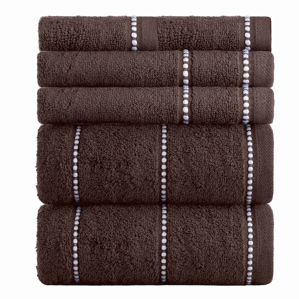 Lavish Home 6PC Bathroom Towels Set 100% Cotton Bathroom Accessories Soft Towel Set for Shower, Gym, Dorm, Spa 67-0024-CH - main
