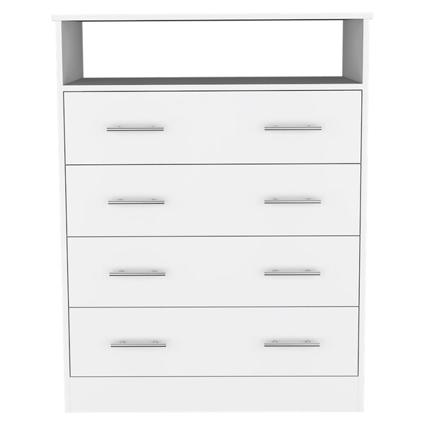 Homeroots 33" White Four Drawer Dresser 534947 - main