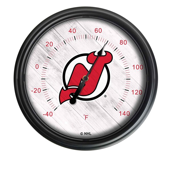 Holland Bar Stool Co New Jersey Devils Indoor/Outdoor LED Thermometer ODThrm14BK-08NJDevl - main
