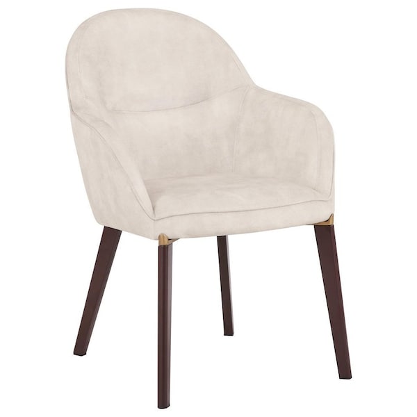 Leisuremod Elias Dining Chair Upholstered in Leather Velvet and Powder Coated Iron Legs EDC21BG - main