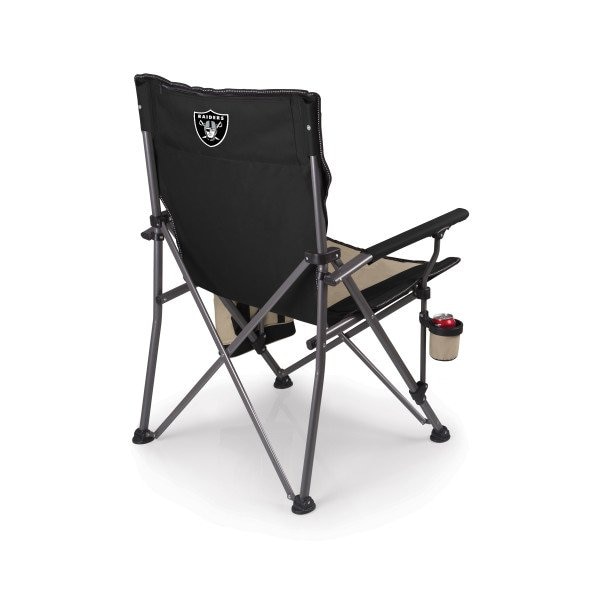Picnic Time Family Of Brands NFL Las Vegas Raiders - Logo - Big Bear XXL Camping Chair with Cooler 808-00-175-234-2 - main