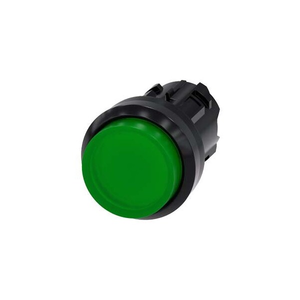 Siemens Illuminated pushbutton, 22 mm, round, plastic, green, pushbutton 3SU1001-0BB40-0AA0-ZY10 - main