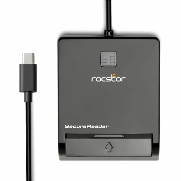 Rocstor SECUREREADER CR15 USB-C SMART CARD READER - COMMON ACCESS CARD (CAC) READER - FI Y10P006-B2 - main