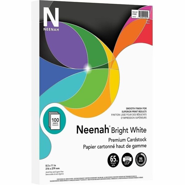 Neenah Paper Neenah Card Stock Bright White, White, 100PK WAU91901 - main