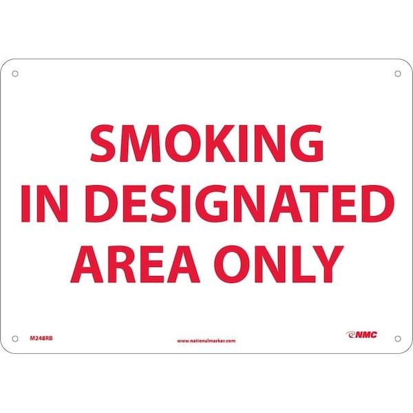 Nmc Smoking In Designated Area Only Sign, M248RB M248RB - main