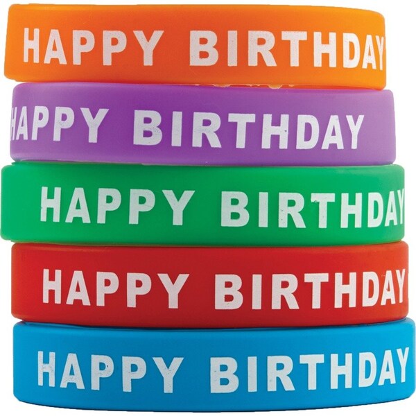Teacher Created Resources Happy Birthday Wristbands, 10 Per Pack, PK6 6559 - main