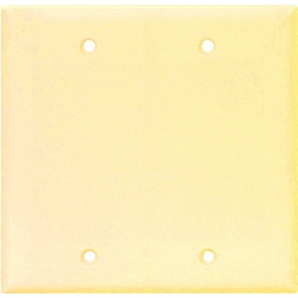 Eaton Wiring Devices Wallplate, 4-1/2 in L, 4.56 in W, 0.08 in Thick, 2 -Gang, Thermoset, Ivory 2137V-BOX - main