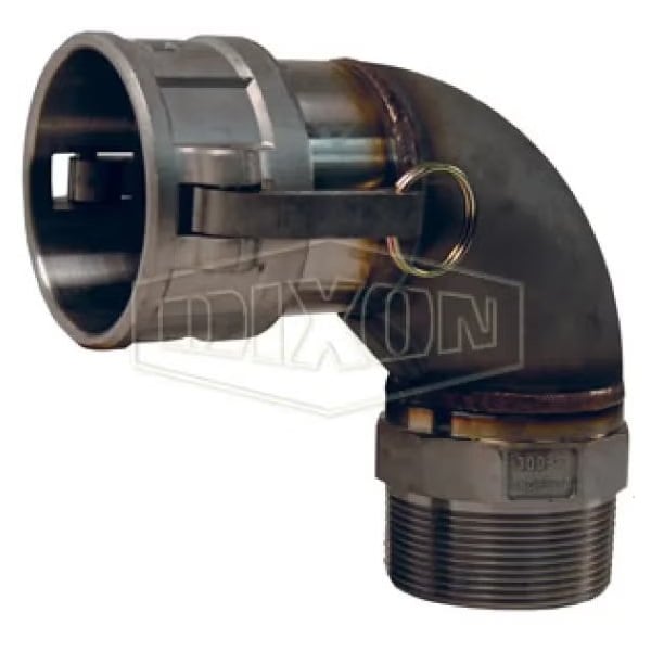 Dixon Type B 90Deg Cam and Groove Elbow, 3 in, Female Coupler x MNPT, 316 SS, Domestic 300B-90SS - main