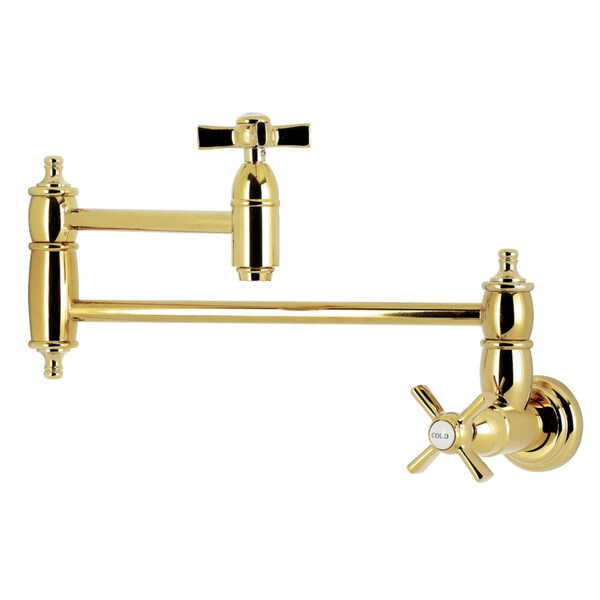 Kingston Brass Wall Mount Pot Filler Faucet, Polished Brass KS3102ZX - main
