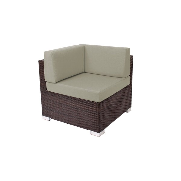 Bfm Seating Aruba Wicker Corner Sofa Section with Cushions PH5101JV-C-14106 - main