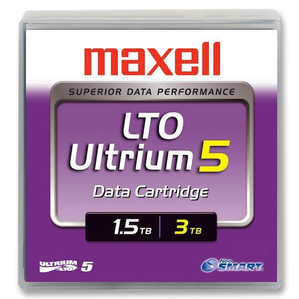 Maxell LTO Ultrium 5 Data Cartridge - LTO-5 - 1.50 TB (Native) / 3 TB (Compressed) - 1 Pack 229323 - main