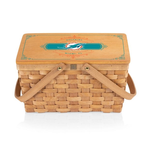 Picnic Time Family Of Brands Miami Dolphins - Poppy Personal Picnic Basket, (Beige) 124-00-299-176-2 - main