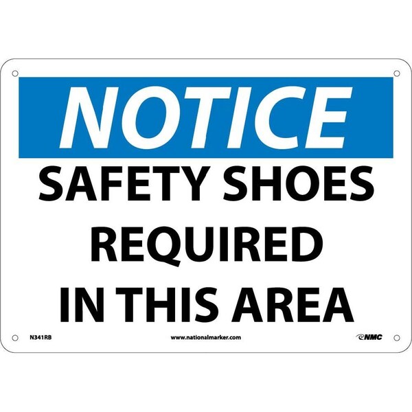 Nmc Notice Safety Shoes Required In This Area Sign N341RB - main
