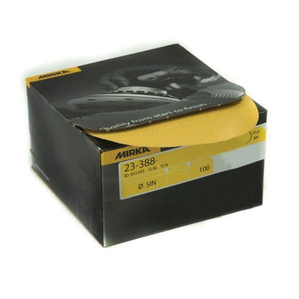 Mirka Abrasives 23388080 23 Series Semi-Open Coated Autobox Sanding Disc, 5 in, P80 Grit, Aluminum Oxide-100 pieces 23-388-080 - main