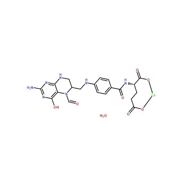 Ak Scientific 5-Formyl-5, 6, 7, 8-tetrahydrofolic acid calcium salt hydrate (5g), CAS 1492-18-8 2177AH-5g - main