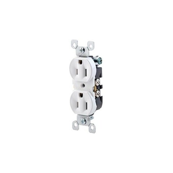 Leviton Residential Grade Duplex Receptacle, 15 Amp, 125 Volt, Light Almond 5320-TCP - main