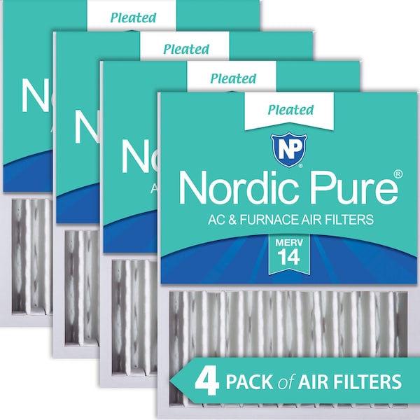 Nordic Pure 16x20x5 Pleated Air Filter, High Capacity, Electrostatically Charged Synthetic Media, MERV 14, 4 PK 16x20x5HM14-4 - main