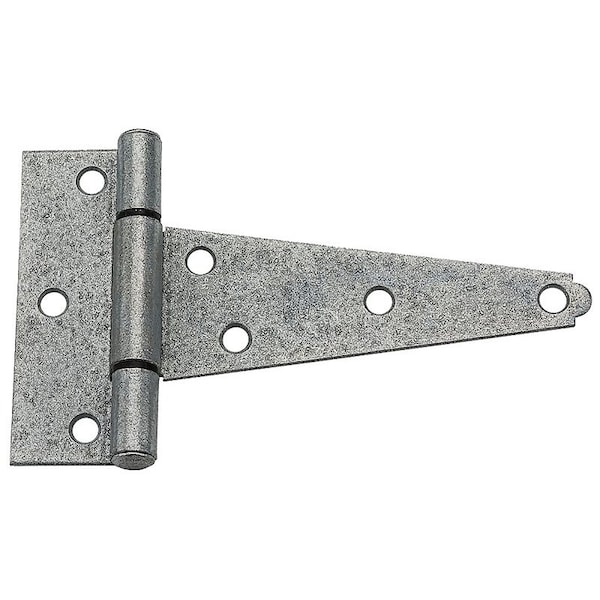 National Hardware T-Hinge, 5 in H Frame Leaf, Steel, Galvanized, 48 lb N129-395 - main