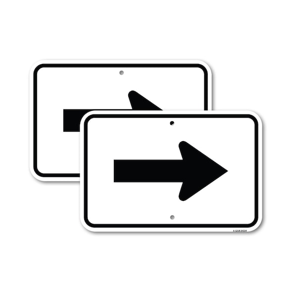 Signmission Arrow Symbol Sign, 18'' X 24'' 2 Signs, Heavy Gauge Aluminum, 2PK A-1824-2PACK-24334 - main