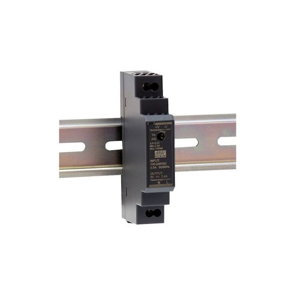 Meanwell Mean Well, AC-DC Ultra slim DIN rail power supply; Input range 85-264VAC; Output 15VDC at HDR-15-15 - main